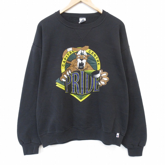 ラッセル 00s 長袖スウェット PRIDE ブラック メンズXL相当 | 古着