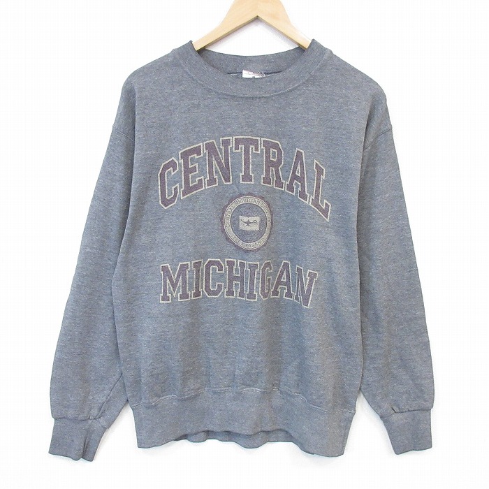 00s 長袖スウェット CENTRAL カレッジ グレー メンズM相当 | 古着