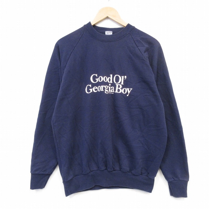 BELTON 80s ラグランスウェット Good ネイビー メンズL相当 | 古着