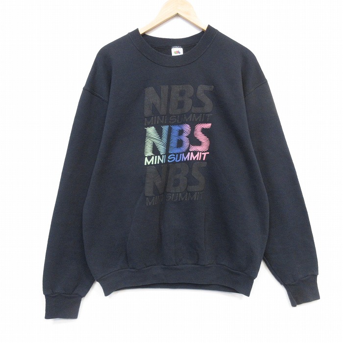 フルーツオブザルーム 90s 長袖スウェット NBS ブラック メンズL相当 | 古着