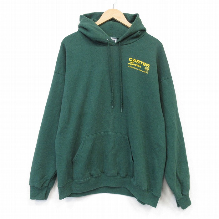 リー 90s 長袖スウェットパーカー CARTER グリーン メンズXL相当 | 古着