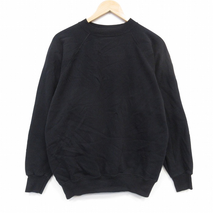 ヘインズ 90s 長袖スウェット ラグラン ブラック メンズL相当 | 古着