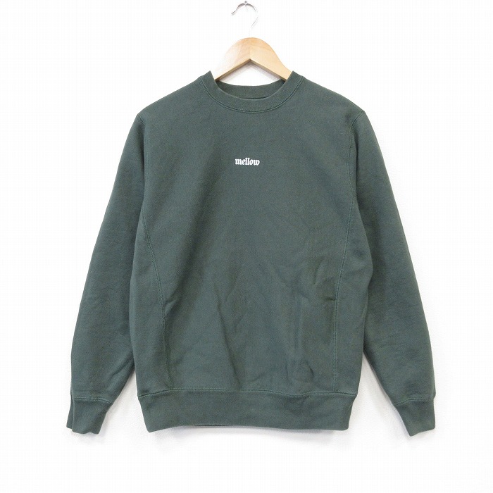 mellow 長袖スウェット リバースタイプ グリーン メンズS相当 | 古着