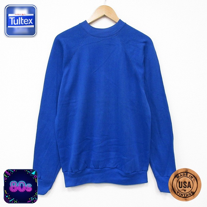 TULTEX 80s 長袖スウェット ラグラン ブルー メンズM相当 | 古着