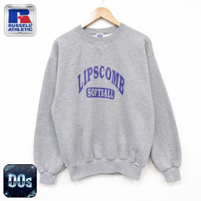 ラッセル 00s 長袖スウェット LIPSCOMB グレー メンズM相当 | 古着