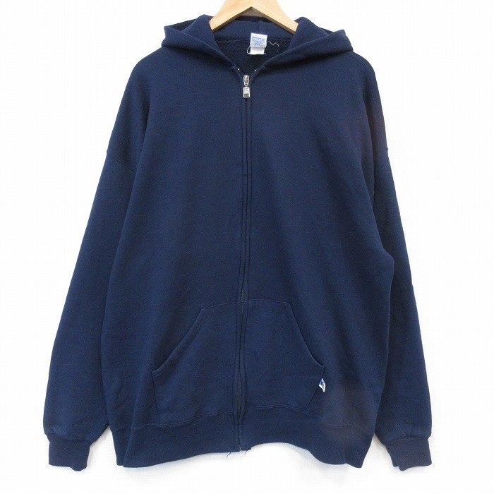 ラッセル 00s フルジップスウェット ネイビー メンズXL相当 | 古着