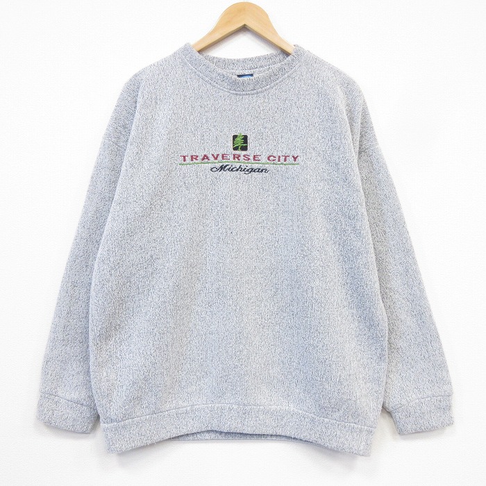 00s 長袖スウェット ミシガン グレー メンズXL相当 | 古着