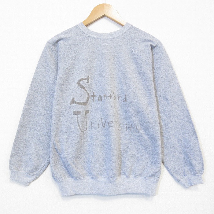 ヘインズ 90s 長袖スウェット スタンフォードカレッジ グレー メンズL相当 | 古着