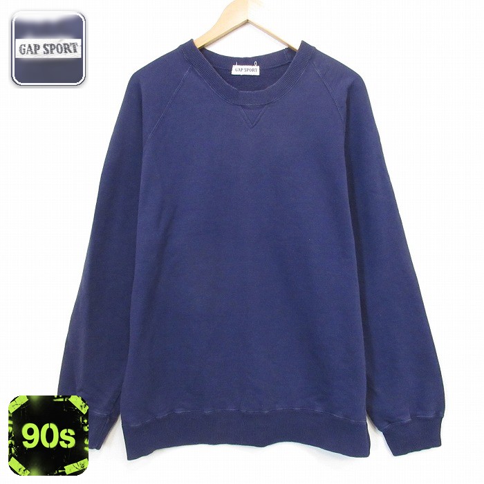 ギャップ 90s 長袖スウェット ラグラン ネイビー メンズXL相当 | 古着