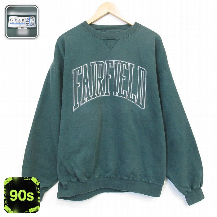 古着通販 XL☆古着 長袖 スウェット メンズ 90年代 90s FAIR 大きい