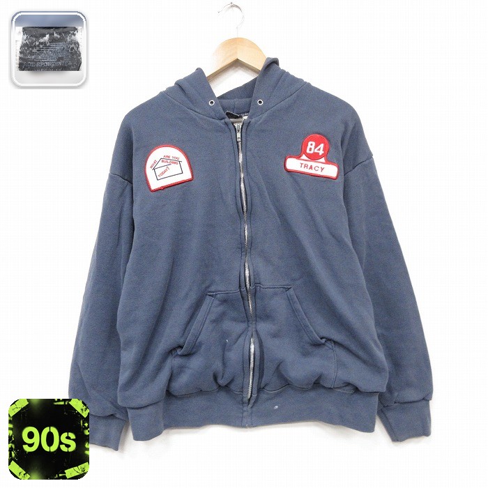 ニューバランス 90s フルジップスウェット TRACY ネイビー メンズM相当 | 古着