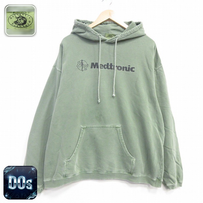 Medtronic 00s 長袖スウェット カーキ メンズXL相当 | 古着