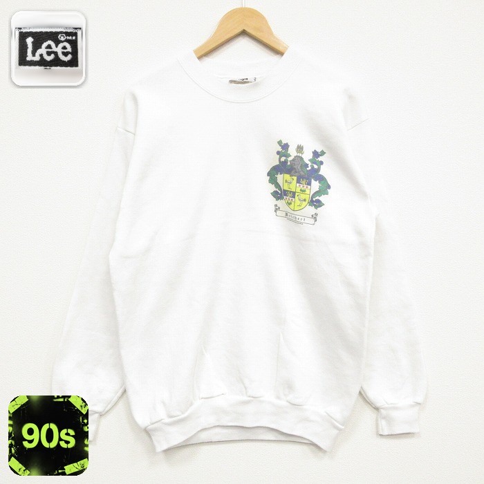 リー 90s 長袖スウェット ホワイト メンズM相当 | 古着