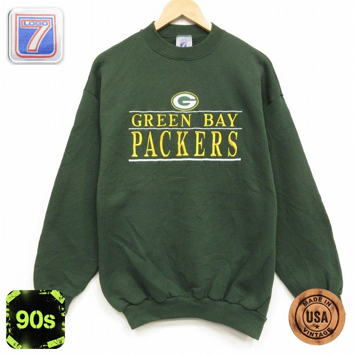 90s 長袖スウェット NFLグリーンベイパッカーズ グリーン メンズL相当 | 古着