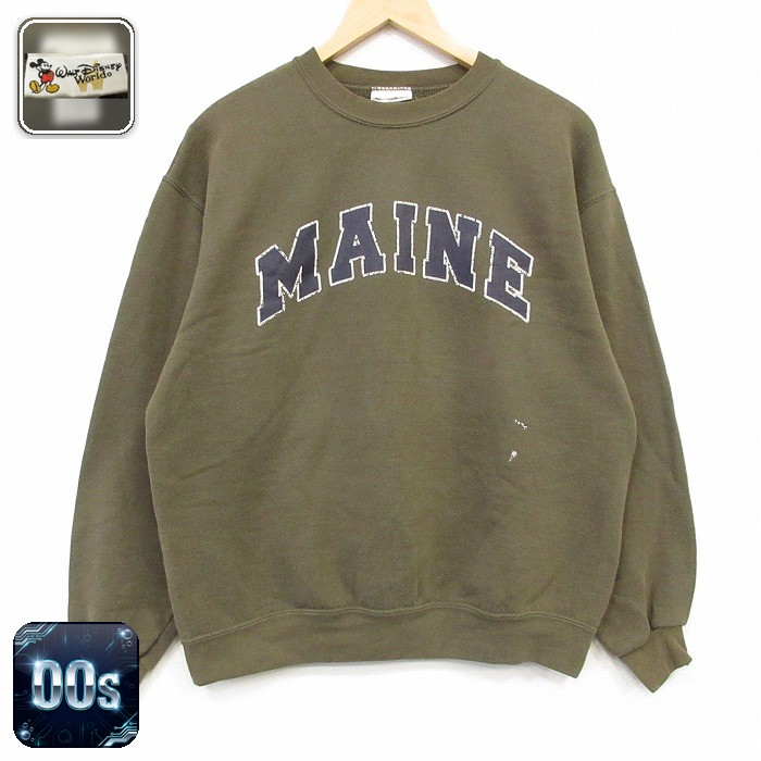 ディズニー 00s 長袖スウェット MAINE カーキ メンズL相当 | 古着