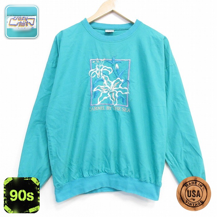 古着通販 XL☆古着 Crazy shirts 長袖 トップス メンズ 90年代 90s 花
