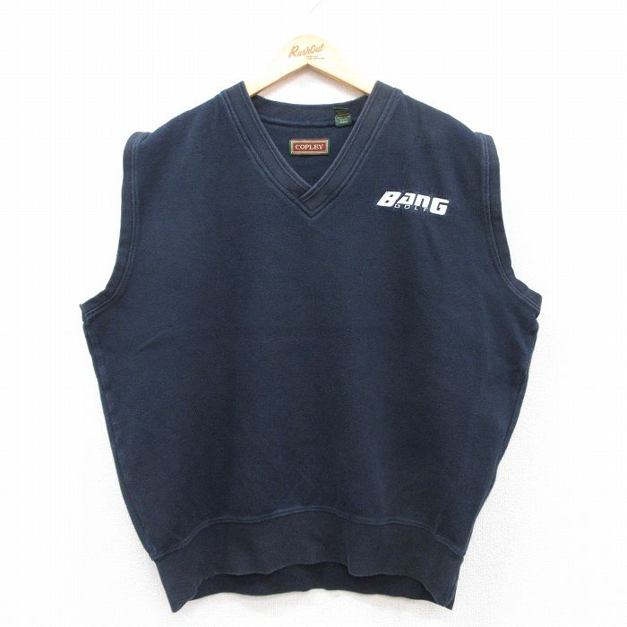 BANG 00s ノースリーブスウェット ゴルフ ネイビー XL | 古着