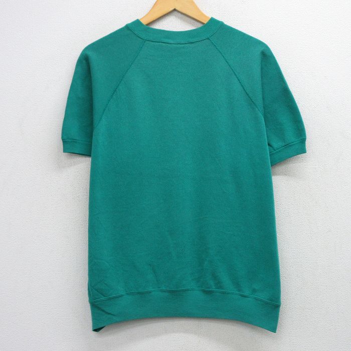古着通販 XL☆古着 半袖 スウェット メンズ 80年代 80s 無地 ラグラン
