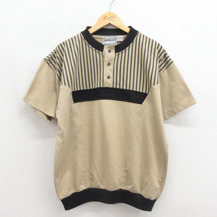 00s 半袖スウェット ベージュ メンズL相当 | 古着
