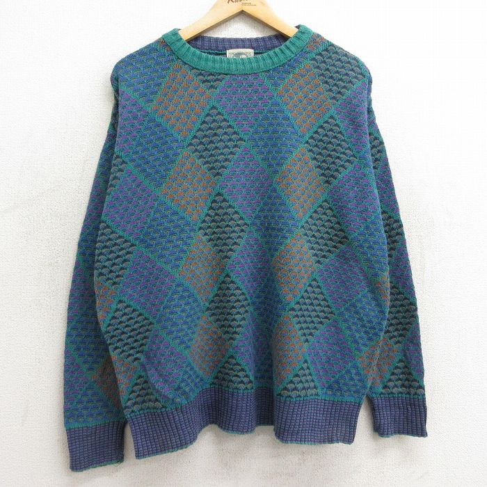 90s 長袖セーター グリーン L | 古着