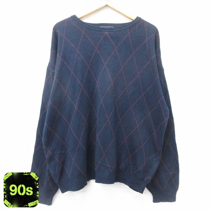 90s 長袖セーター ネイビー XL | 古着
