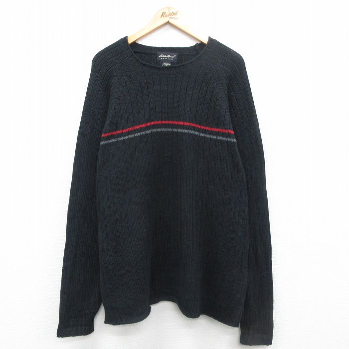 【50%OFF】エディーバウアー 長袖セーター ラグラン ブラック XL | 古着