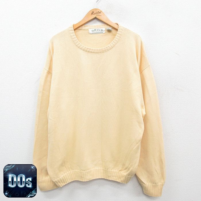 【50%OFF】オービス 00s 長袖セーター イエロー XL | 古着
