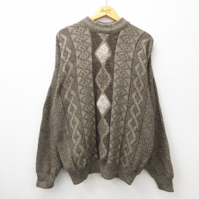 【50%OFF】90s 長袖セーター モックネック ブラウン XL | 古着