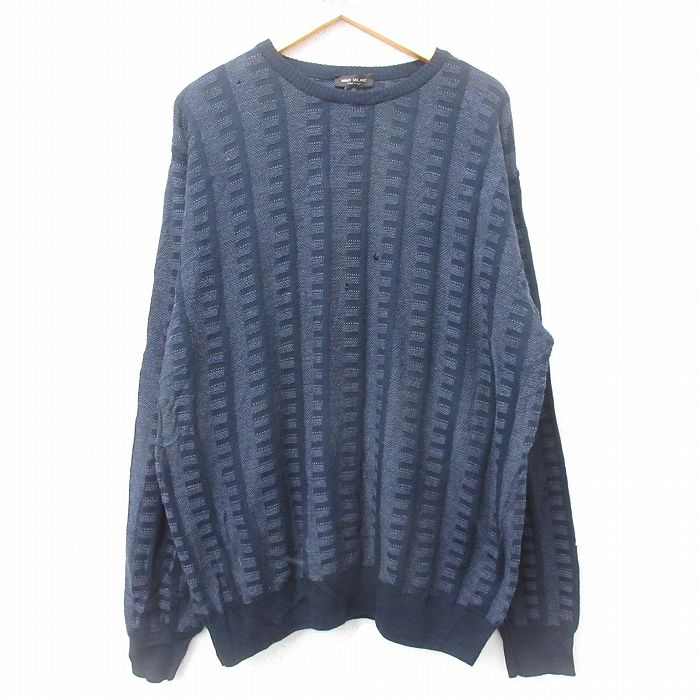 長袖セーター ネイビー XL | 古着