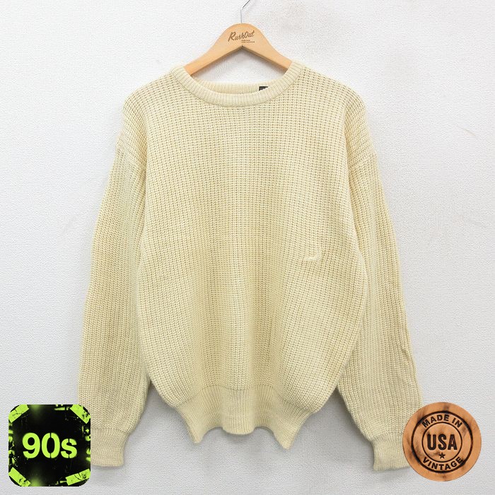 マンハッタン 90s 長袖セーター イエロー M | 古着