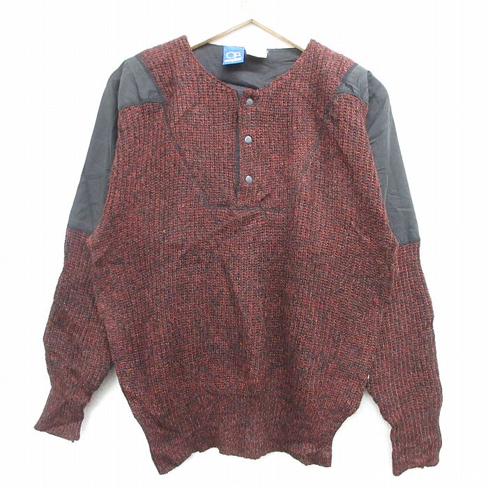 M★古着 オーシャンパシフィック 長袖 セーター メンズ 90年代 90s 濃茶系他 ブラウン 25feb06 中古 ニット トップス