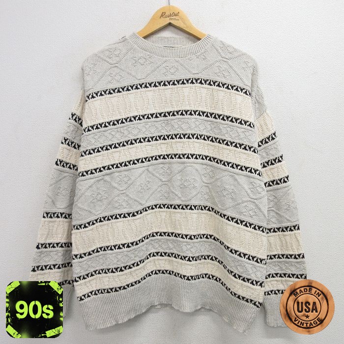 90s 長袖セーター グレー XL | 古着