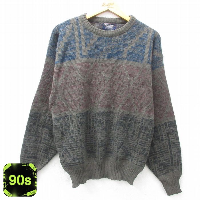 90s 長袖セーター グリーン M | 古着
