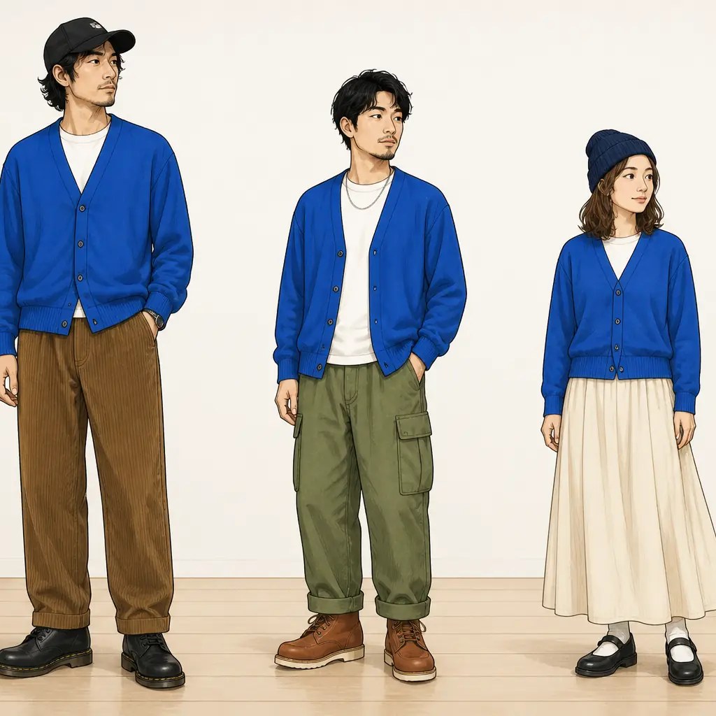 古着通販 M☆古着 IZOD 長袖 ニット カーディガン メンズ 90年代 90s