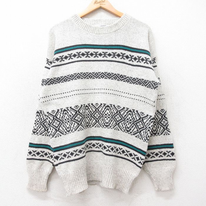 【50%OFF】90s 長袖セーター グレー L | 古着