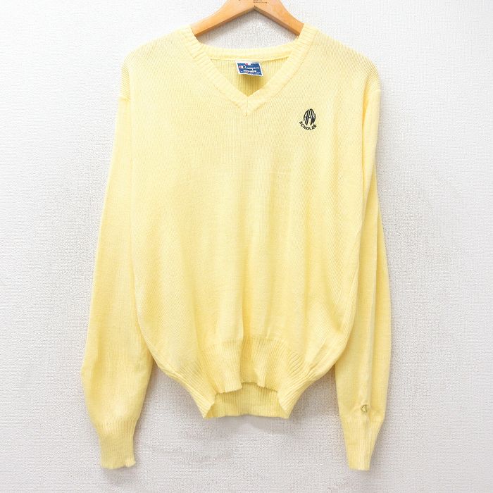 チャンピオン 90s 長袖セーター APW イエロー M | 古着