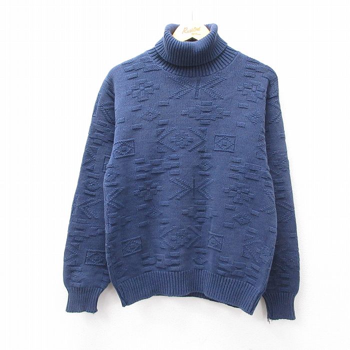 【50%OFF】ウールリッチ 90s セーター ネイティブ柄 ネイビー M | 古着