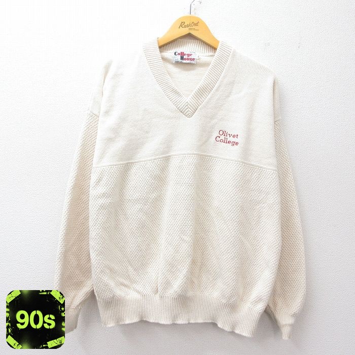 90s 長袖セーター オリベット ベージュ L | 古着