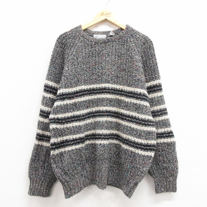 【50%OFF】ラグラン 90s 長袖セーター グレー XL | 古着