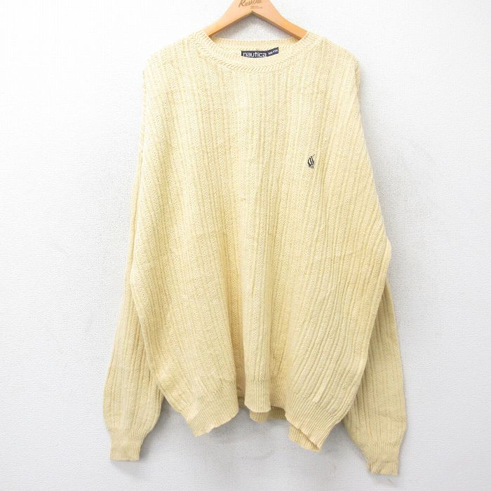 ノーティカ 90s セーター ワンポイント イエロー XL | 古着