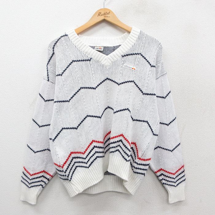 エレッセ 90s 長袖セーター ホワイト M | 古着