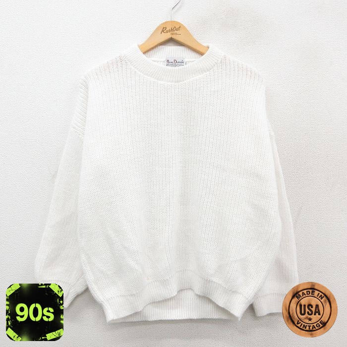 90s 長袖セーター ホワイト XL | 古着