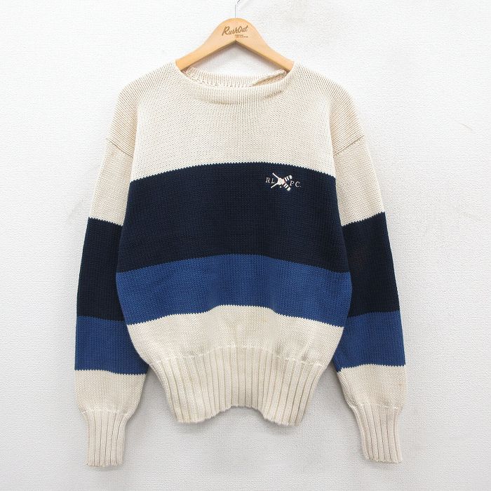 ラルフローレン 90s セーター ワンポイント ネイビー L | 古着