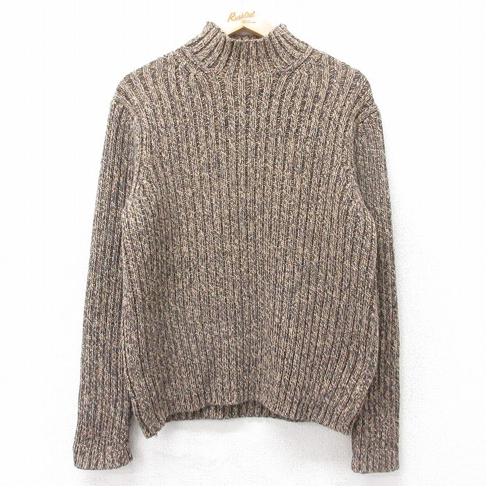 L★古着 ギャップ GAP 長袖 セーター メンズ 00年代 00s モックネック ハイネック 茶他 ブラウン 25oct22 中古 ニット トップス