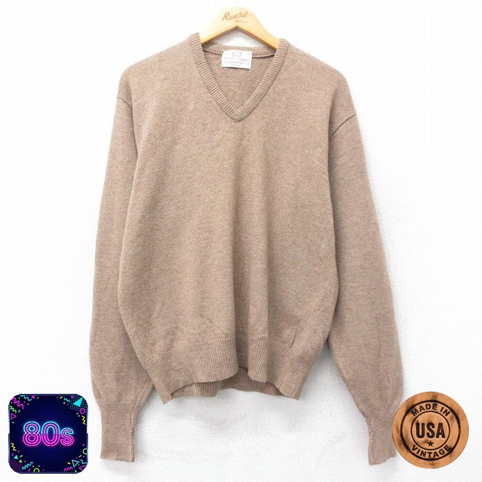 【50%OFF】LORD JEFF 80s 長袖セーター ベージュ M | 古着