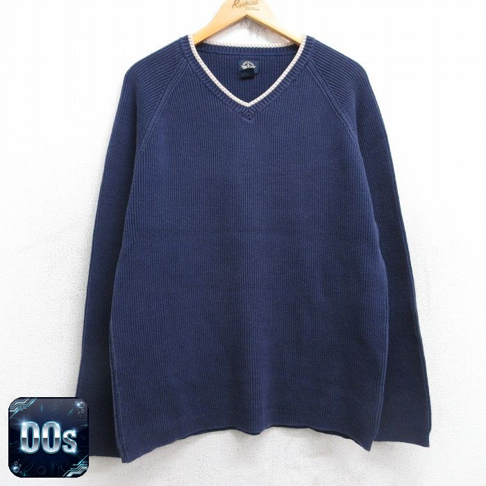 【50%OFF】ドッカーズ 00s ラグランセーター ネイビー M | 古着