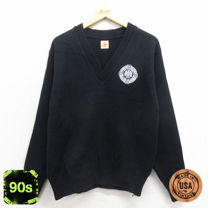 90s 長袖セーター ブラック M | 古着