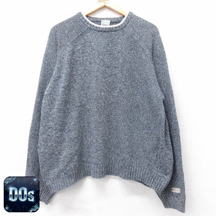 【50%OFF】コロンビア 00s ラグランセーター ネイビー XL | 古着