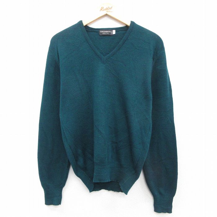 【50%OFF】90s 長袖セーター 霜降り グリーン M | 古着