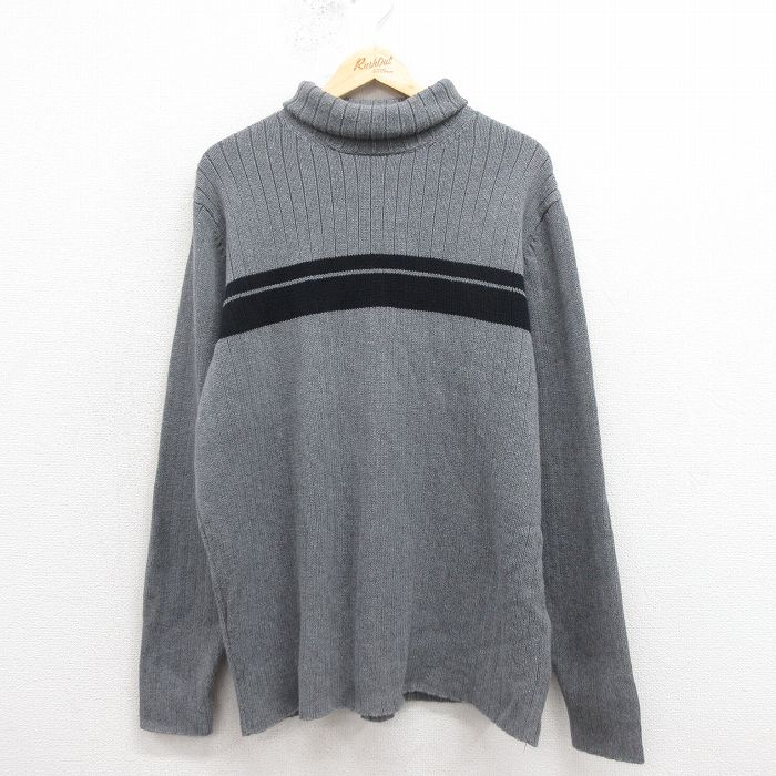 オールドネイビー 00s 長袖セーター タートルネック グレー XL | 古着